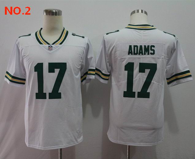 Men's Green Bay Packers #17 Davante Adams Jersey White ;